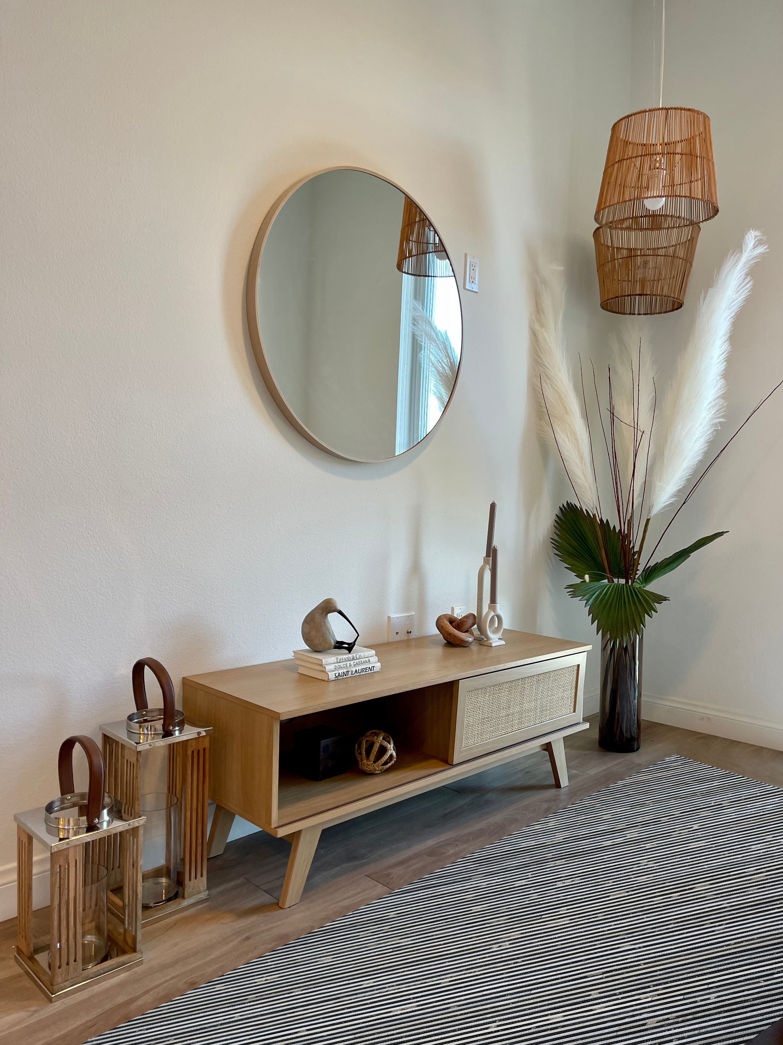 Cream & Black Geometric Cowhide Rug – Striped Patchwork with Gold Accents - Patchwork PCH222