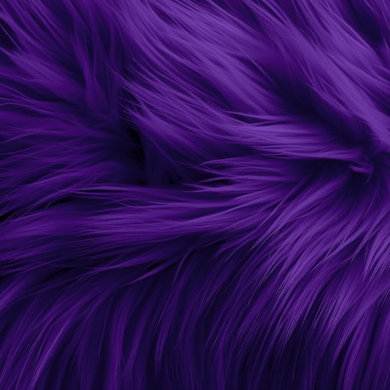 Faux Fur Fabric by the Yard – Shaggy Plush Long Pile, 60" Wide