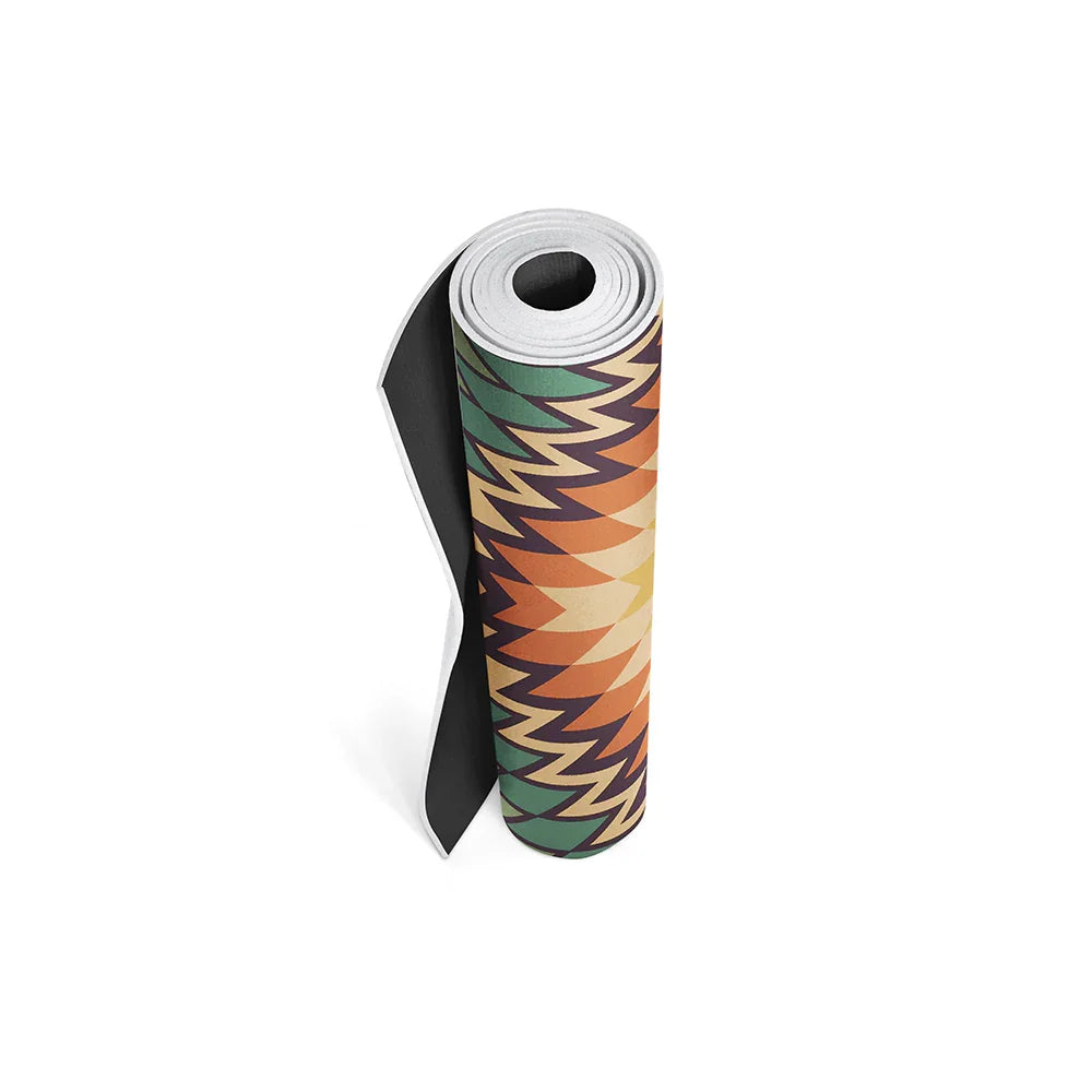 Red Rocks Grass Yoga Mat – 6 mm Extra Thick, Double-Sided Non-Slip, Eco-Friendly PER with Desert Canyon Design | Yune Yoga