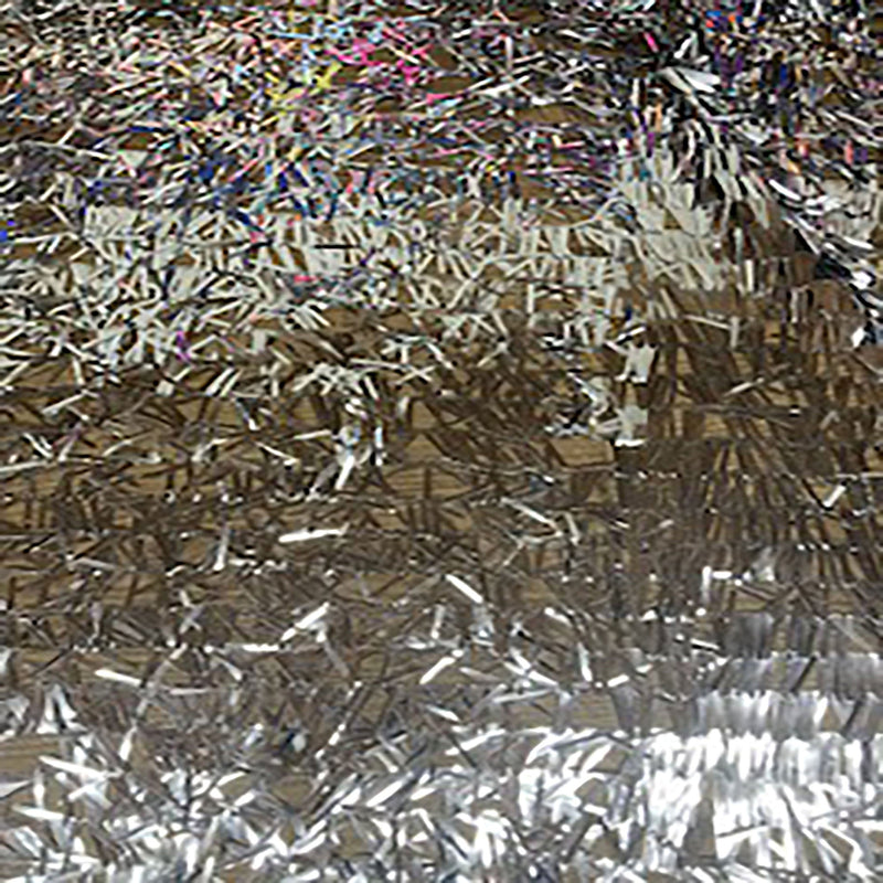 Sword Shape Sequin On Polyester Mesh Fabric | Spandex Palace