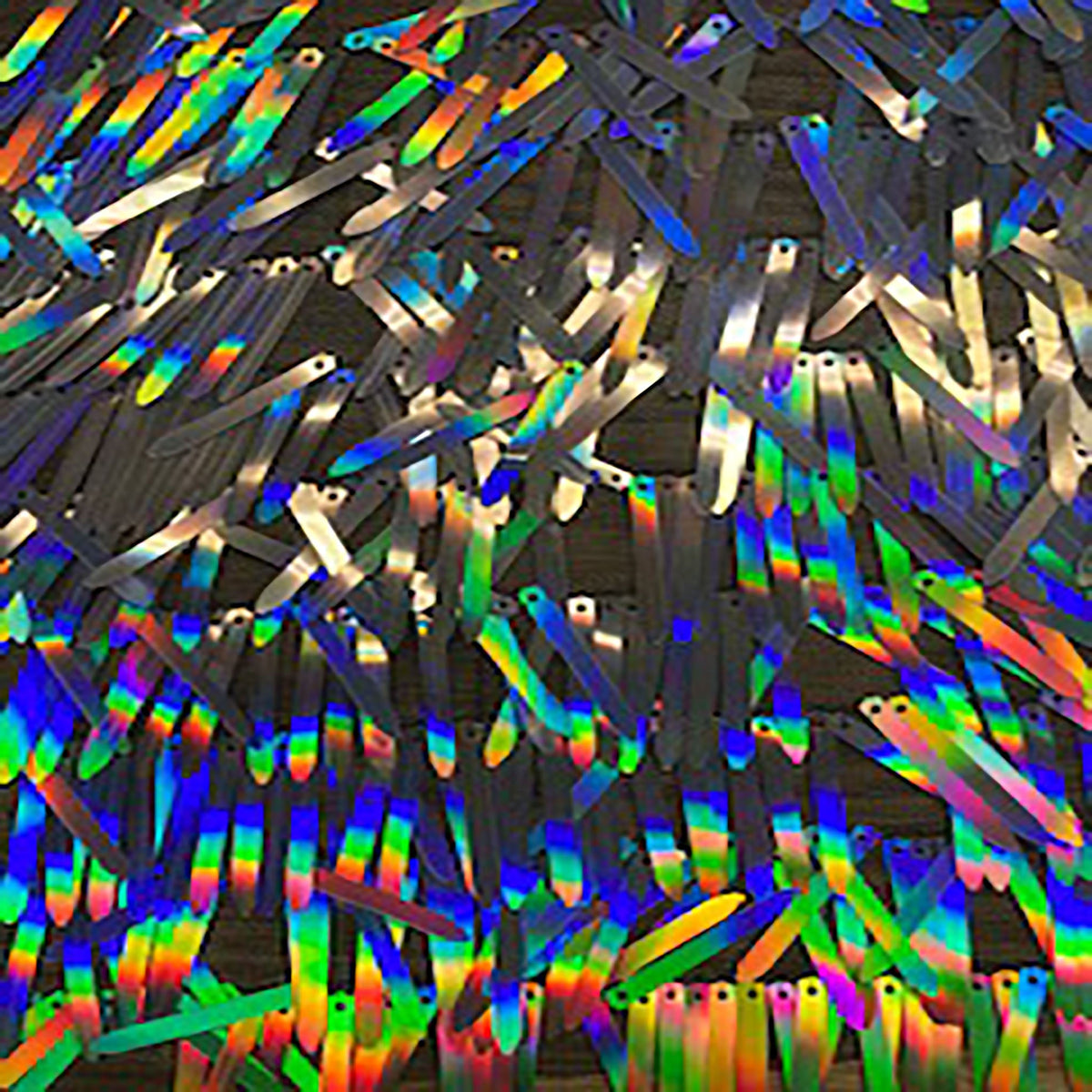 Sword Shape Sequin On Polyester Mesh Fabric | Spandex Palace