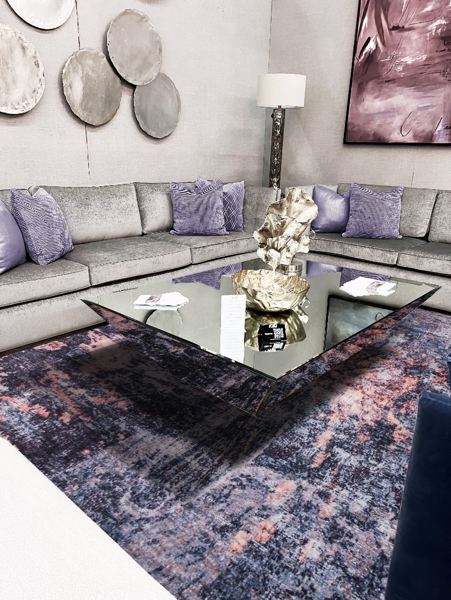 Foldable Anti-Slip Polyester Area Rug | Style# SHAH-23 - Elevate Your Space