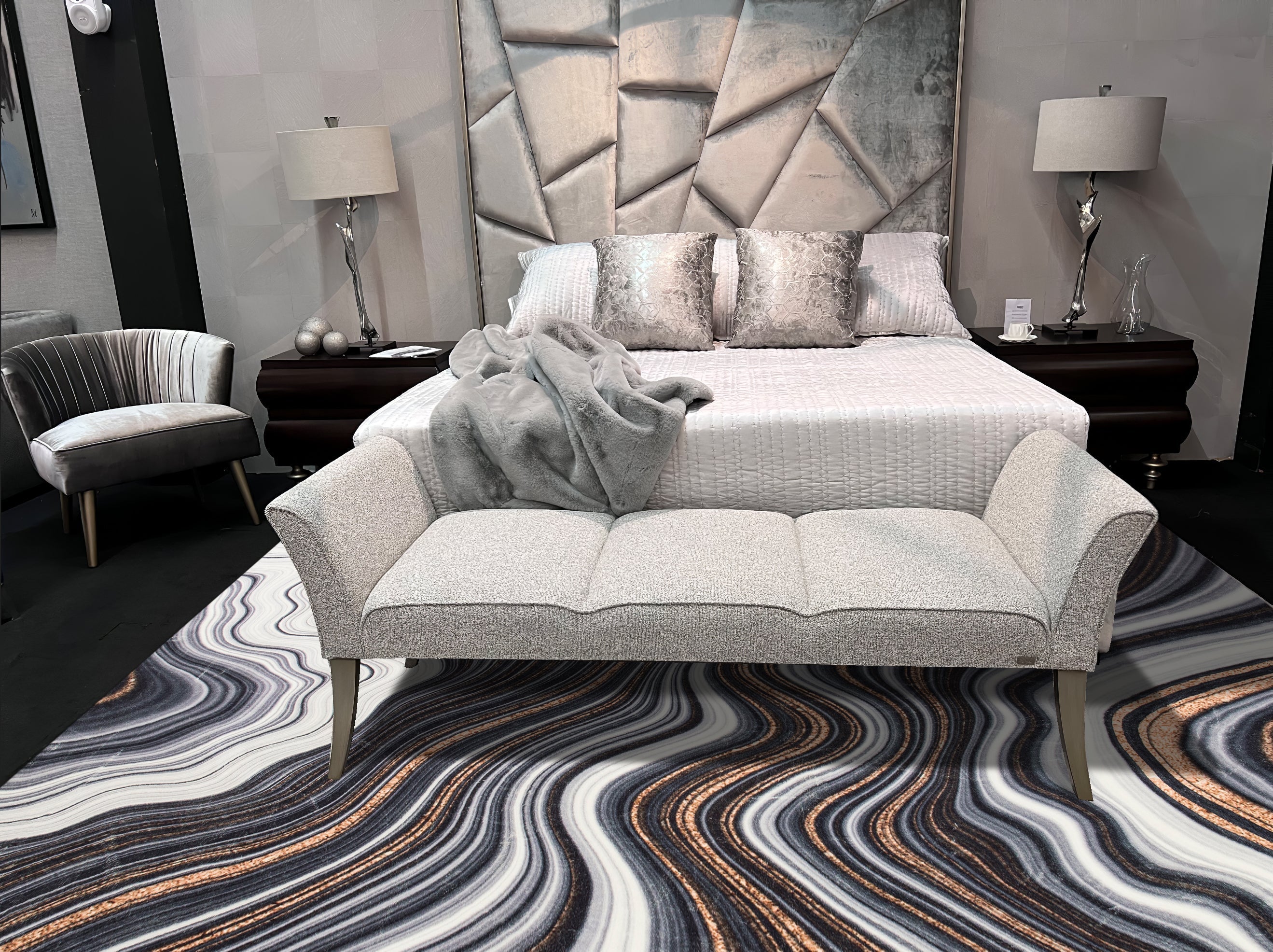 Foldable Anti-Slip Polyester Area Rug | Style# SHAH-27 - Elevate Your Space