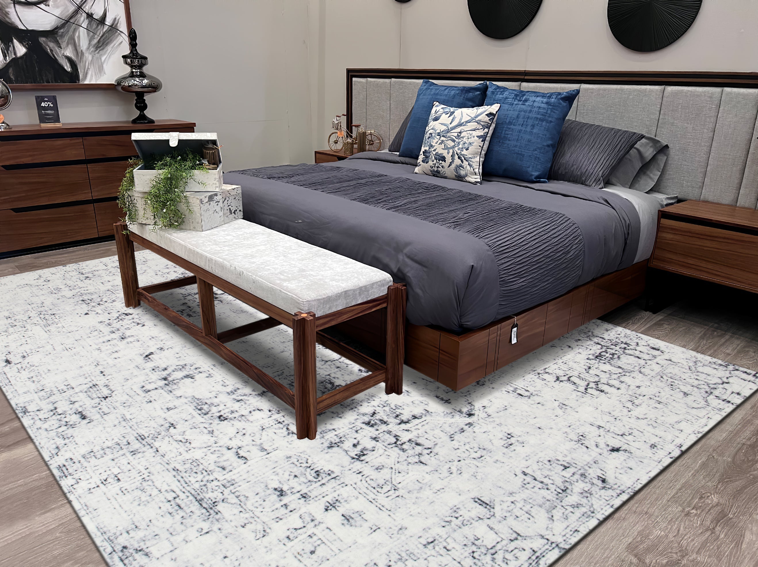 Foldable Anti-Slip Polyester Area Rug | Style# SHAH-29 - Elevate Your Space