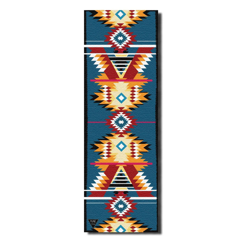 Yoga Mat | 6mm Thick | Multi Color Striped | Non-Slip | Eco Friendly | Yune Yoga | Snake River
