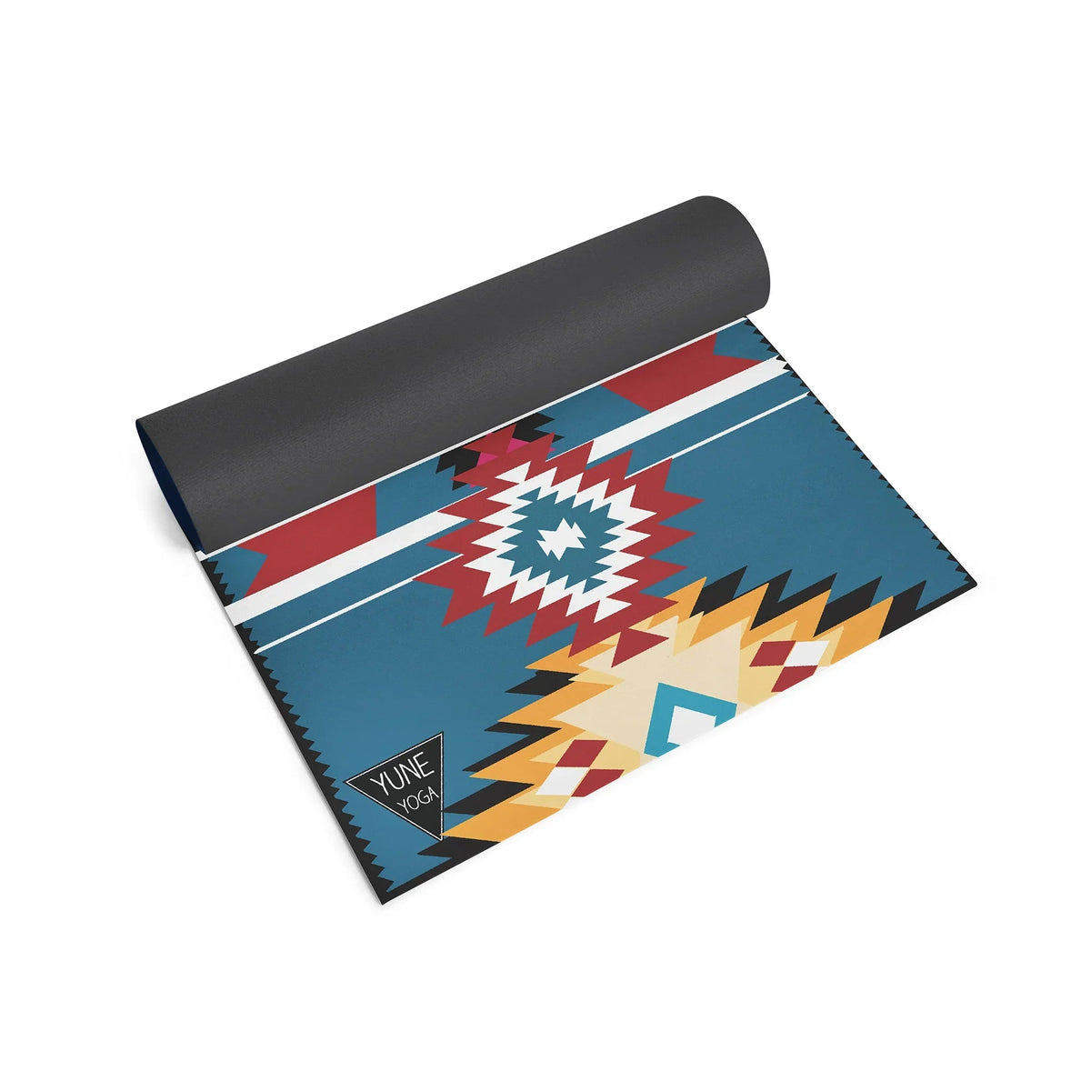 Yoga Mat | 6mm Thick | Multi Color Striped | Non-Slip | Eco Friendly | Yune Yoga | Snake River