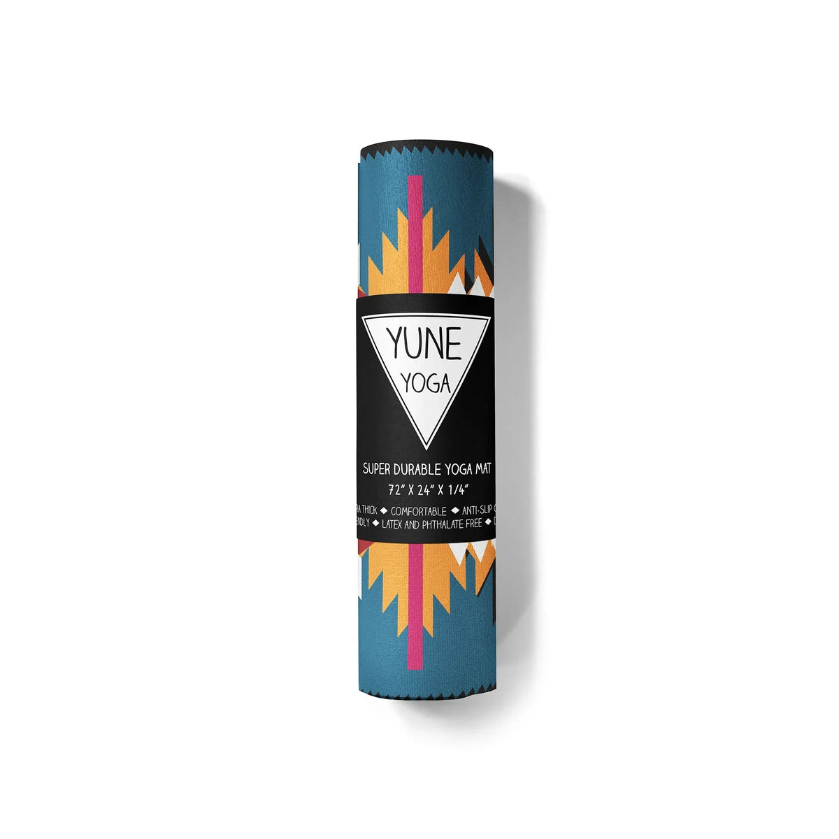 Yoga Mat | 6mm Thick | Multi Color Striped | Non-Slip | Eco Friendly | Yune Yoga | Snake River