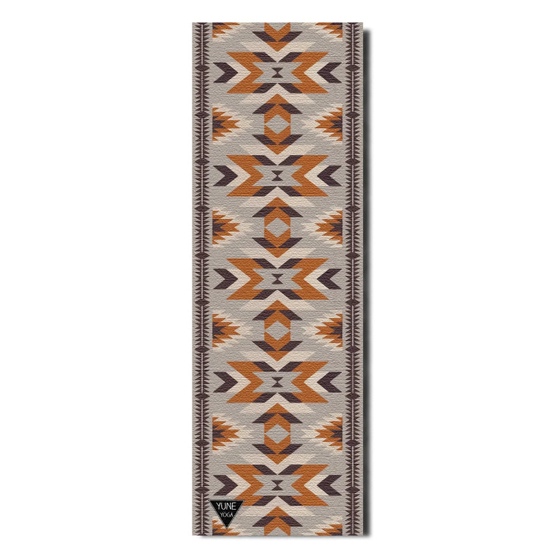 Teton Canyon Yoga Mat – 6 mm Extra Thick, Double-Sided Non-Slip, Eco-Friendly PER with Multi-Color Canyon Stripe Design | Yune Yoga