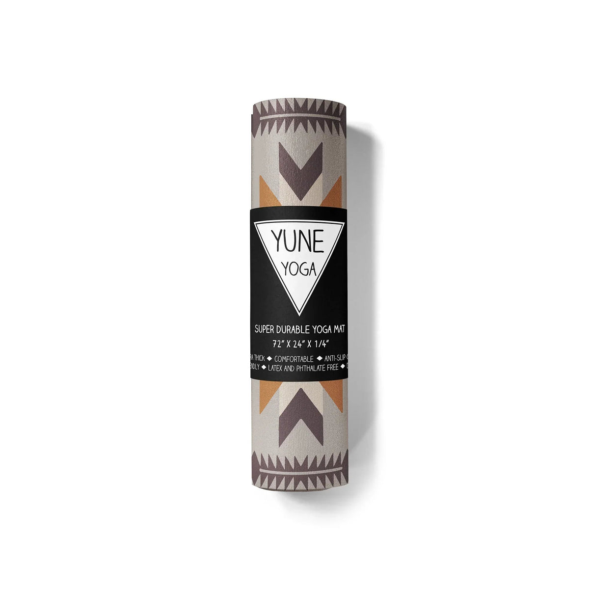Teton Canyon Yoga Mat – 6 mm Extra Thick, Double-Sided Non-Slip, Eco-Friendly PER with Multi-Color Canyon Stripe Design | Yune Yoga