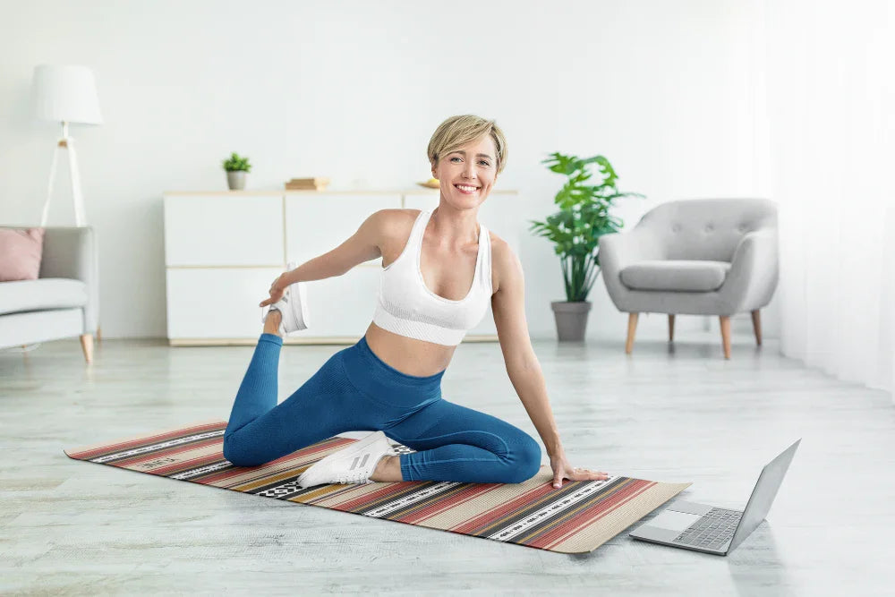 Yoga Mat | 6mm Thick | Striped | Non-Slip | Eco Friendly | Yune Yoga | Dion