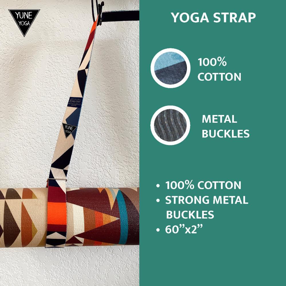 Horatio Yoga Strap – Blue Stretching Strap w/ Metal Buckles | Yune Yoga