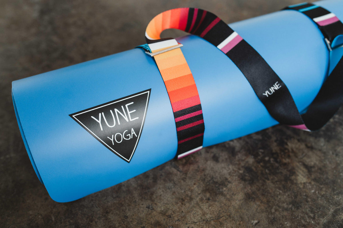 Horatio Yoga Strap – Blue Stretching Strap w/ Metal Buckles | Yune Yoga