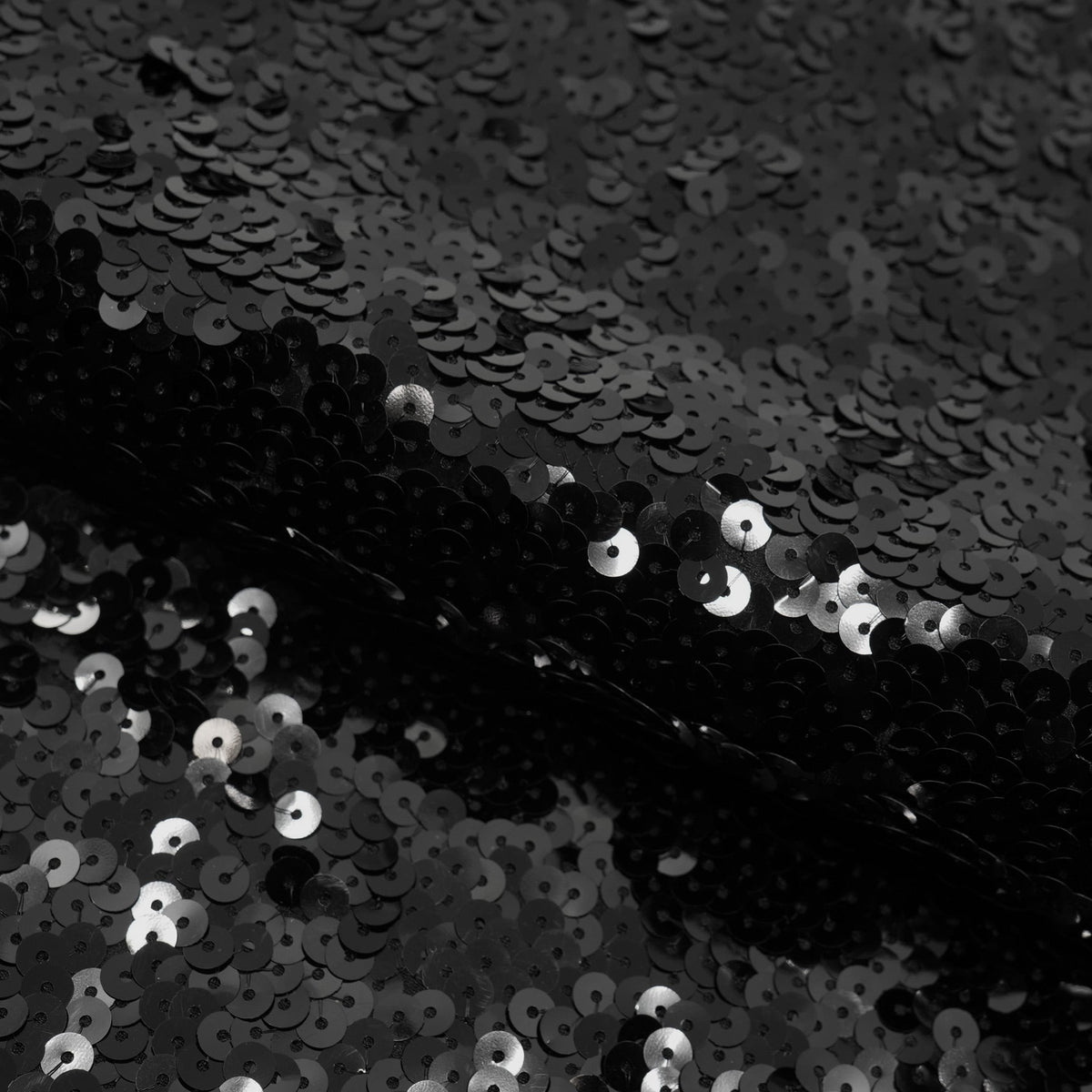 Black holographic sequin spandex fabric for Halloween costumes
