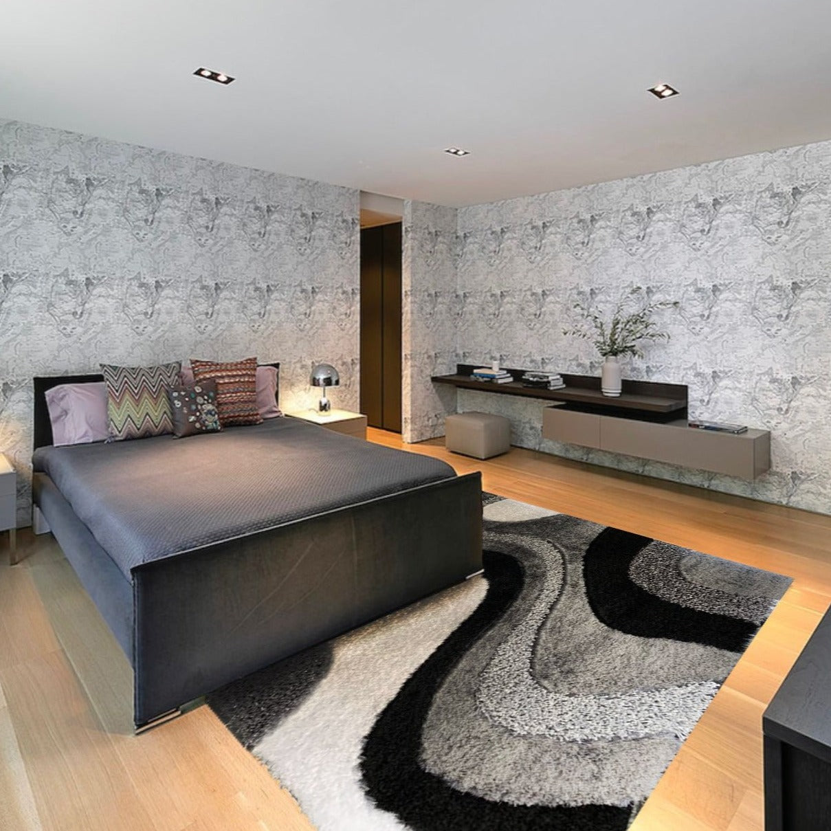 Luxury Shag Viscose Shiny Design Plush Area Rug/ Carpet - S.V.D DESIGN 29.