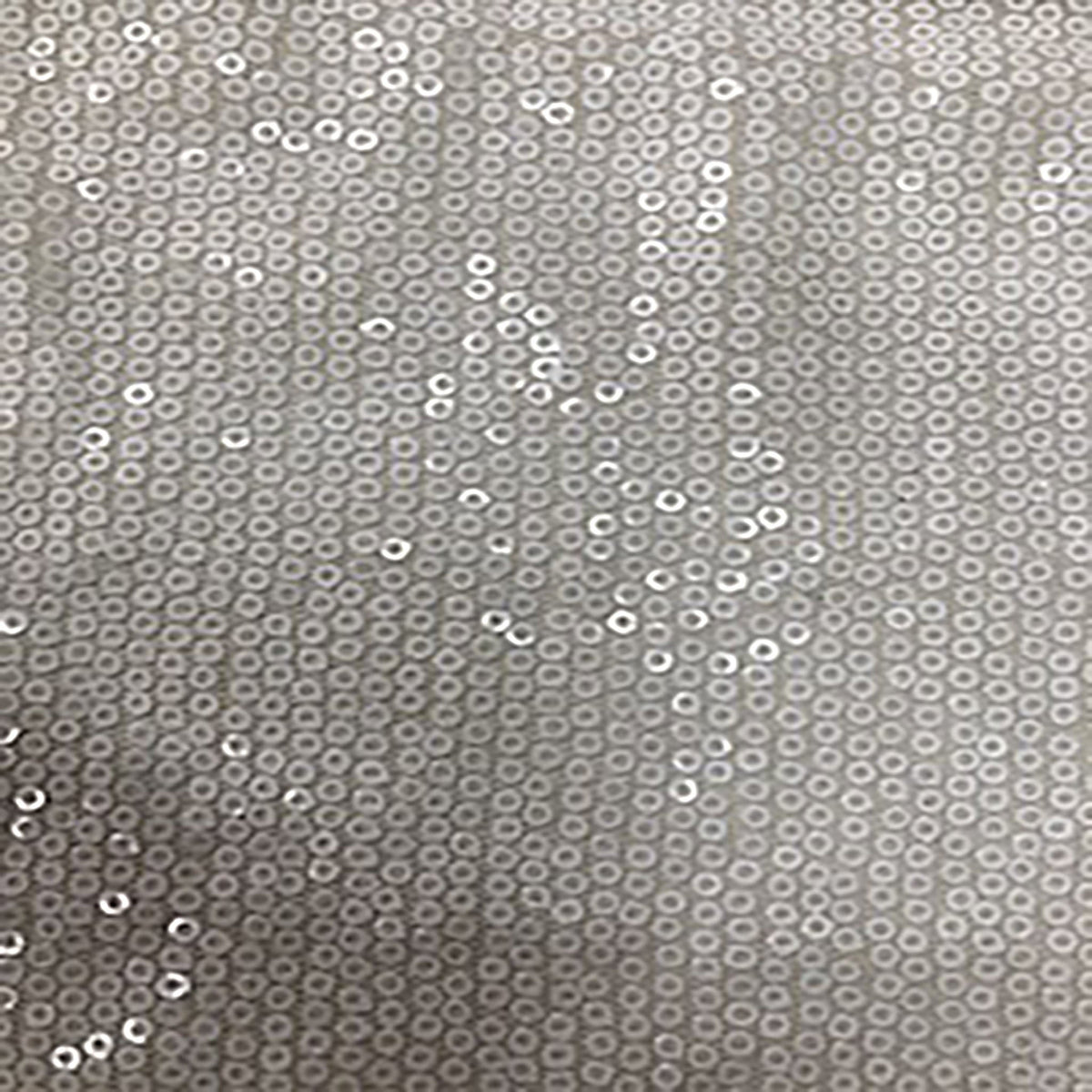 White Mini Sequin Embroidered On Polyester Mesh | Spandex Palace