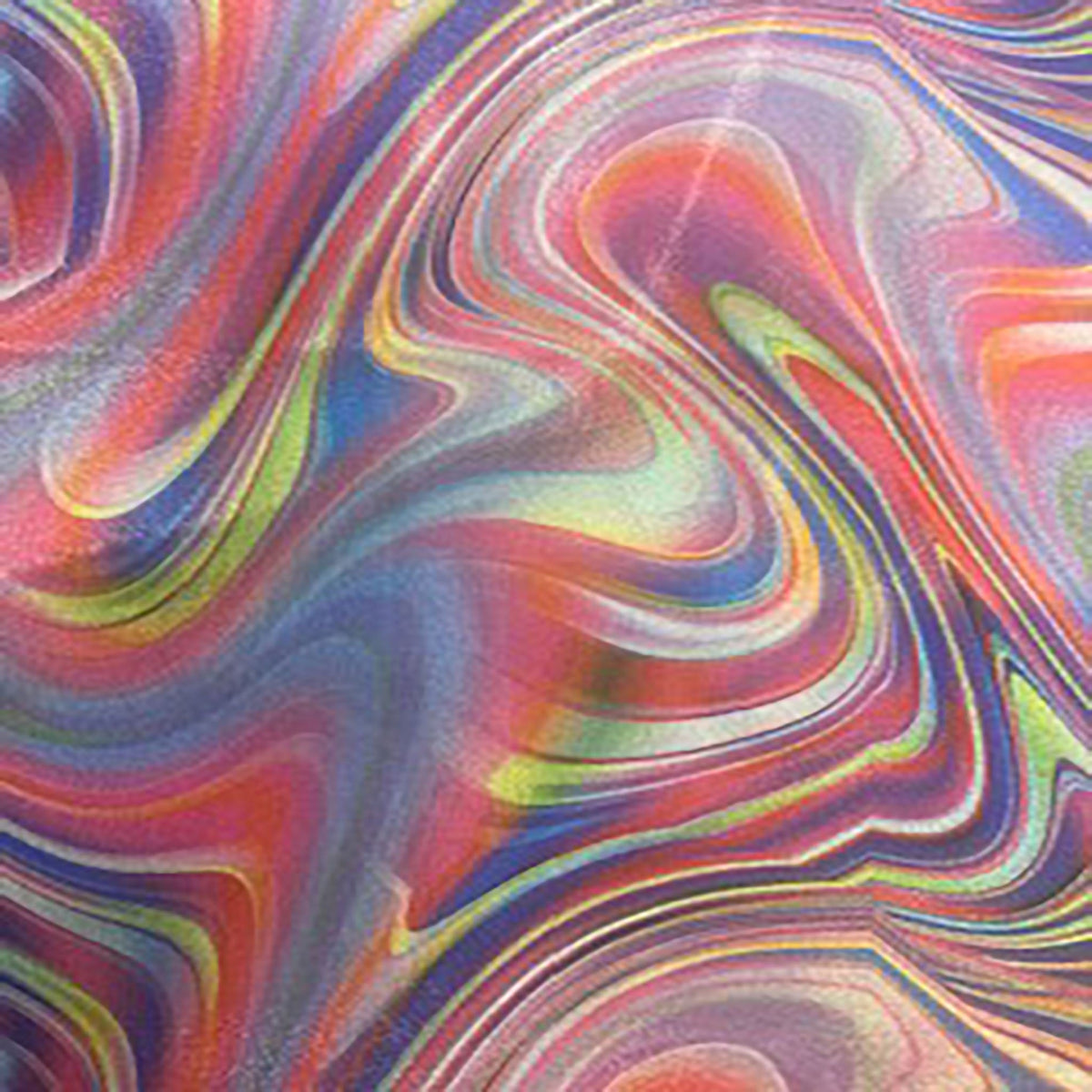 Volcano Abstract Rainbow Stretch Poly Spandex Digital Print Fabric | Spandex Palace