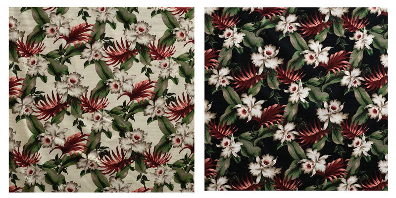 Tropical Garden Cotton Light-Barkcloth Fabric | Islands Fabric