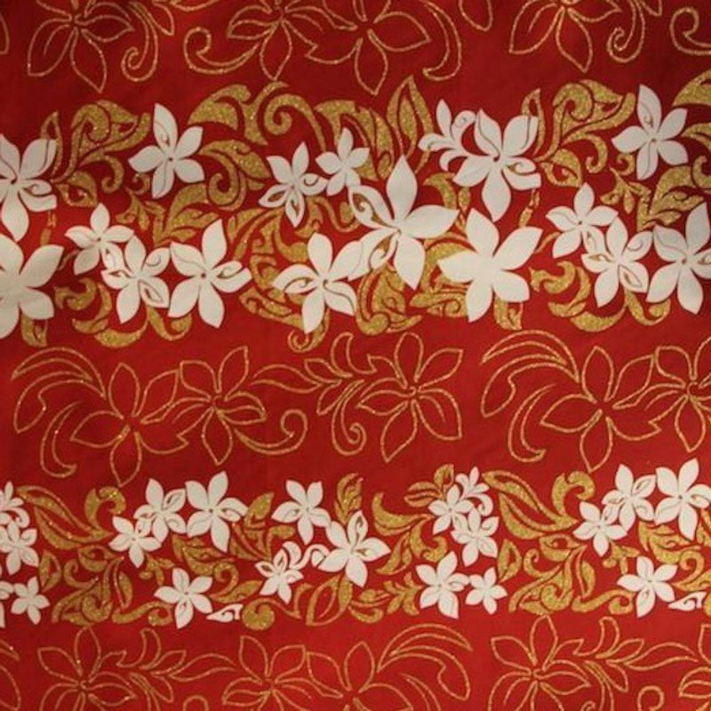 Tiare Garden Glitter Polyester Fabric| Islands Fabric