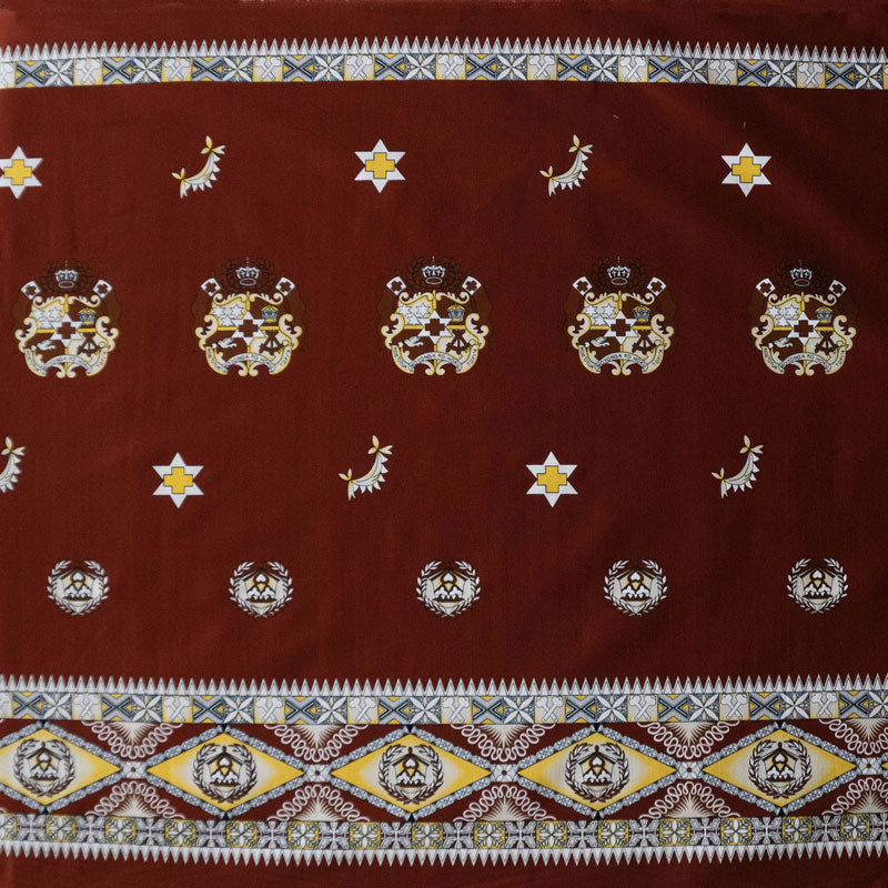 Tonga Seal Double Border Light Barkcloth | Islands Fabric