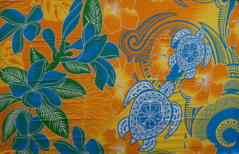 Hibiscus Tiare Turtle Sarong