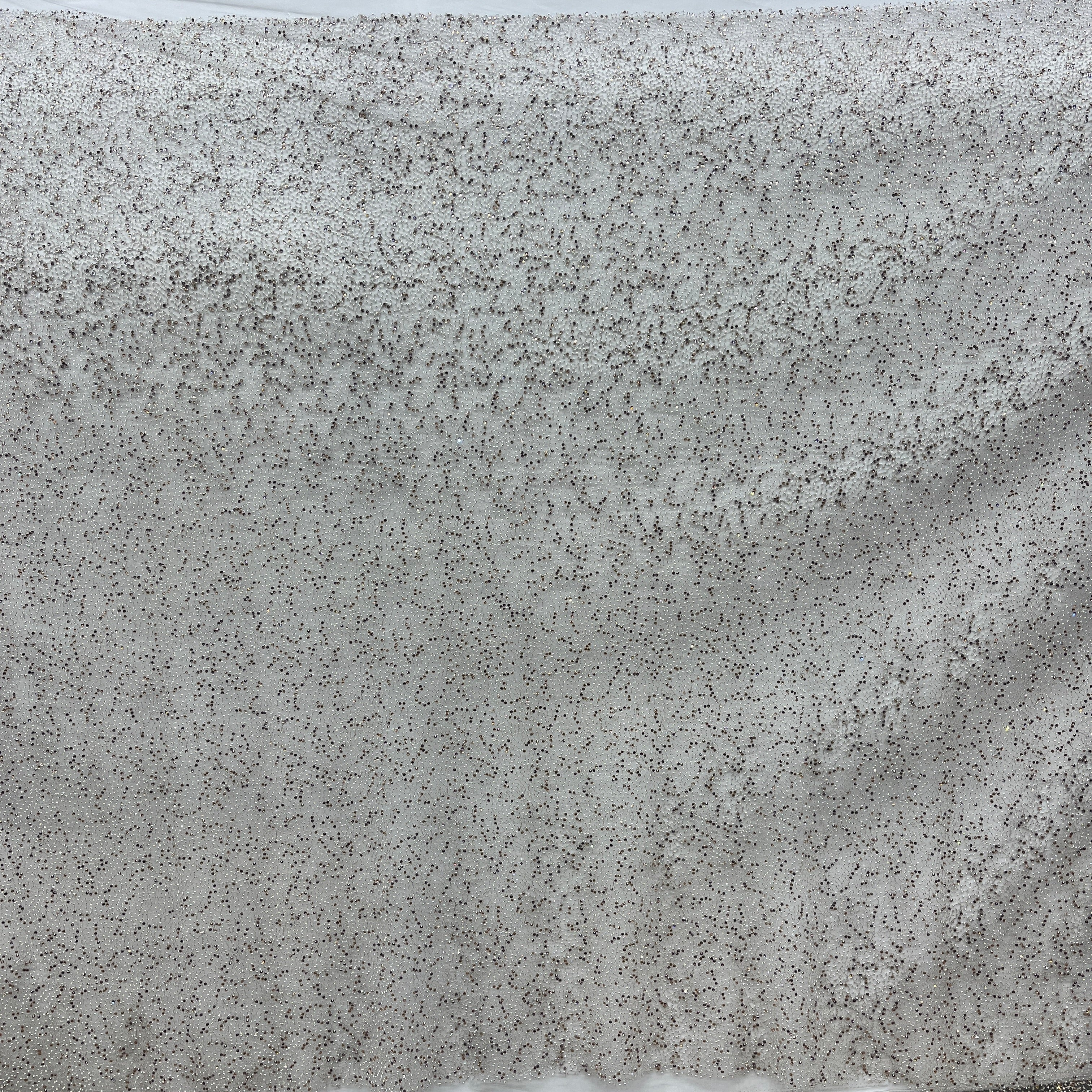 Beaded Lace Fabric Embroidered on 100% Polyester Net Mesh | Lace USA - GD-2251
