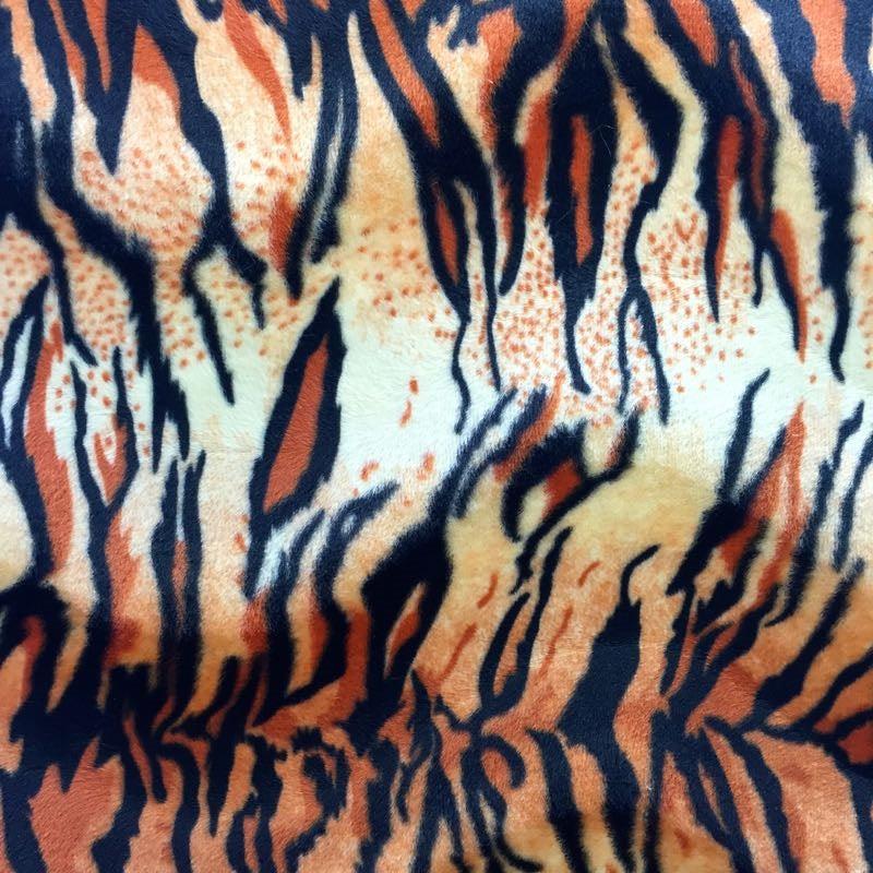 Tiger Print Velboa Faux Fur