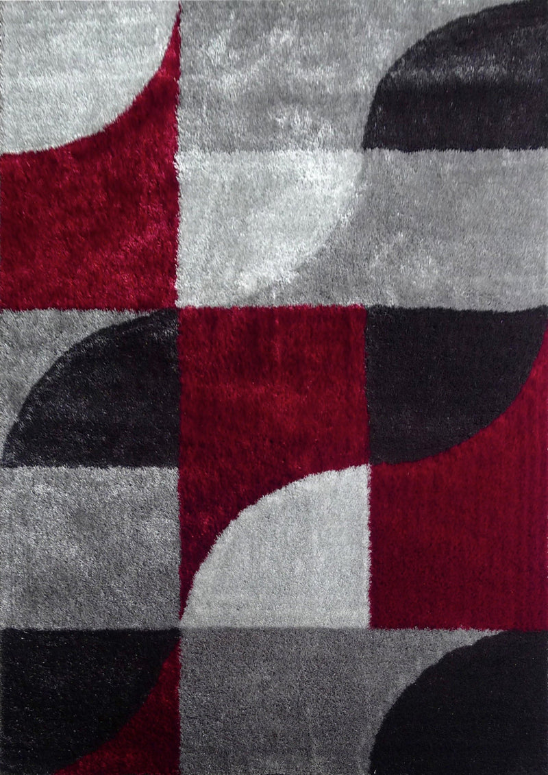 Vibrant Soft Cozy Geometric Design Shag Area Rug/Carpet