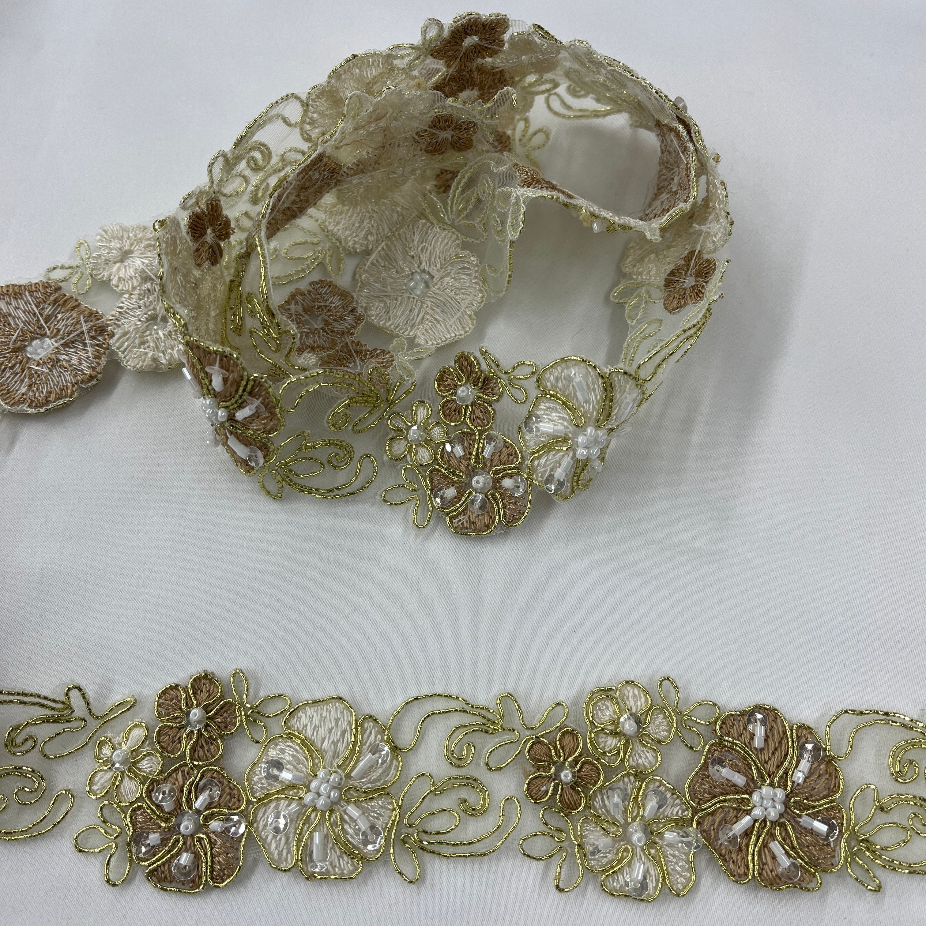 Beaded & Corded Lace Trim for Dresses, Costumes & DIY | Lace USA - 96281N-BP