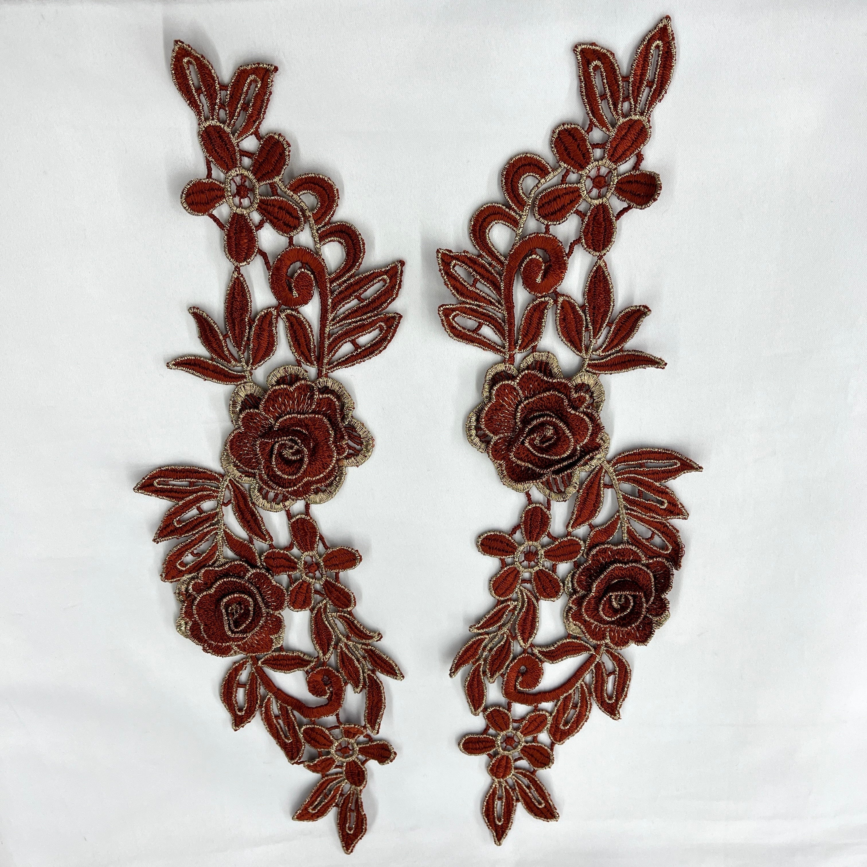 3D Floral Lace Applique Embroidered on 100% Polyester Net Mesh | Lace USA - 55305