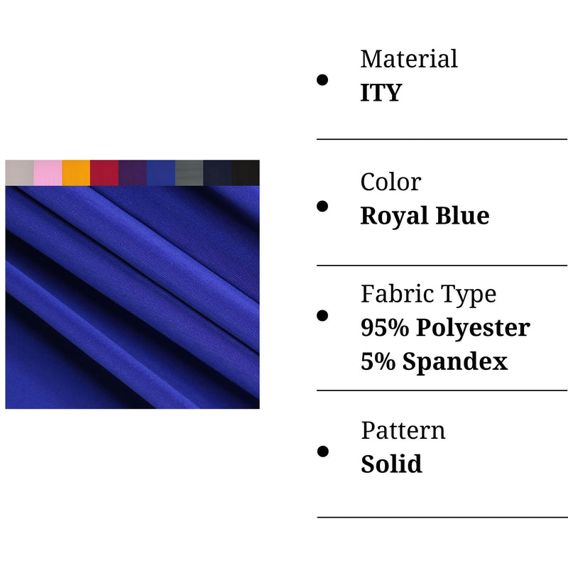 ITY Polyester Spandex Fabric | 60" Wide | Royal Blue