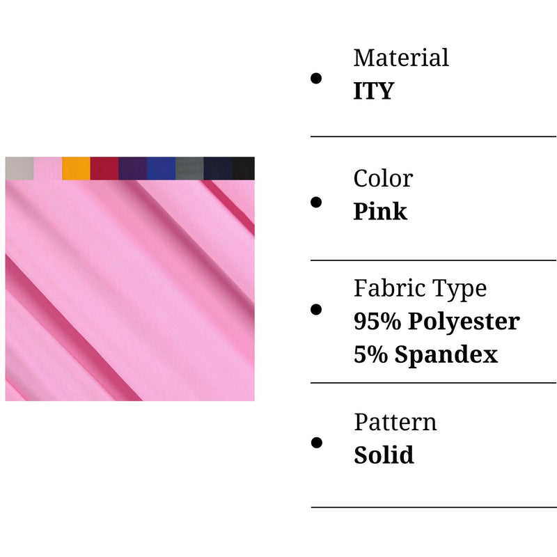 ITY Polyester Spandex Fabric | 60" Wide | Pink