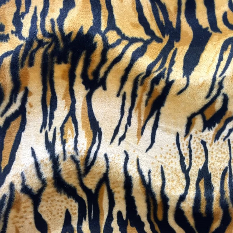 Tiger Print Velboa Faux Fur