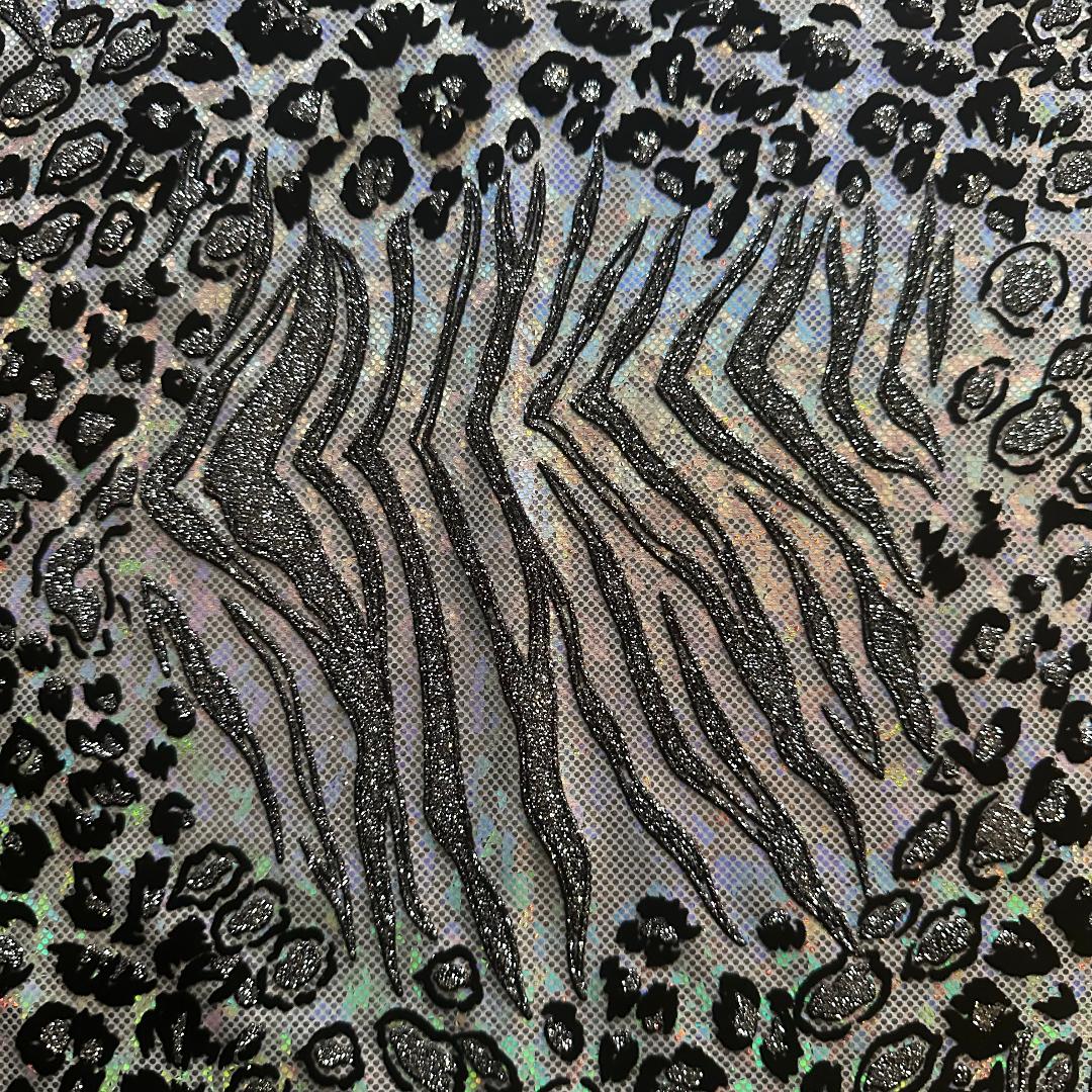 Safari Metallic Hologram Elegant Nylon Stretch Fabric | Spandex Palace