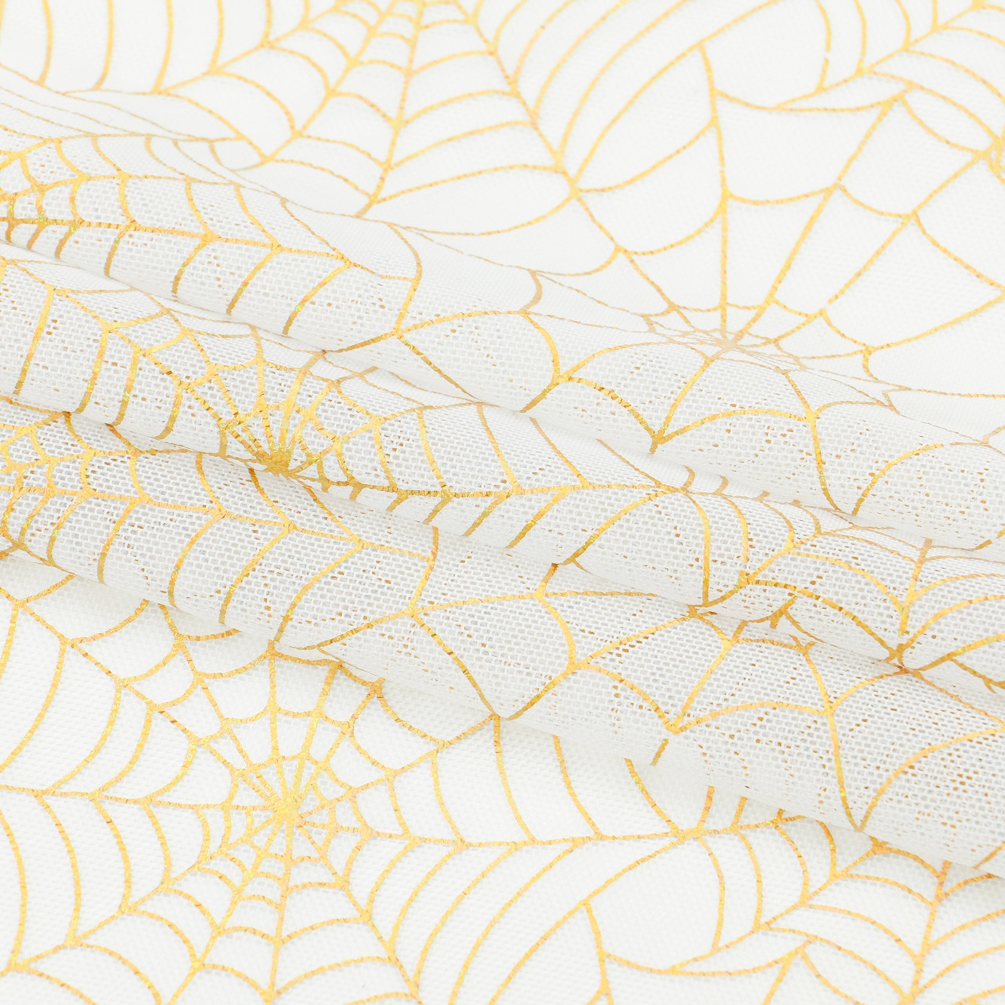 Spiderweb Foiled Mesh Spandex Fabric | Blue Moon Fabrics