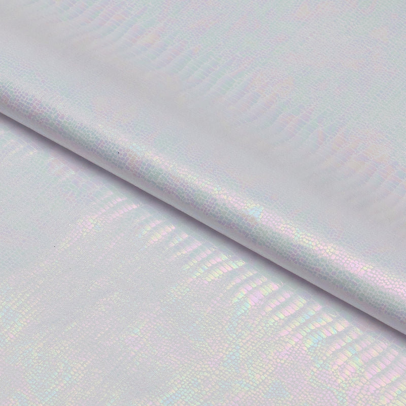 Oil Slick Python Hologram Spandex Fabric | Blue Moon Fabrics