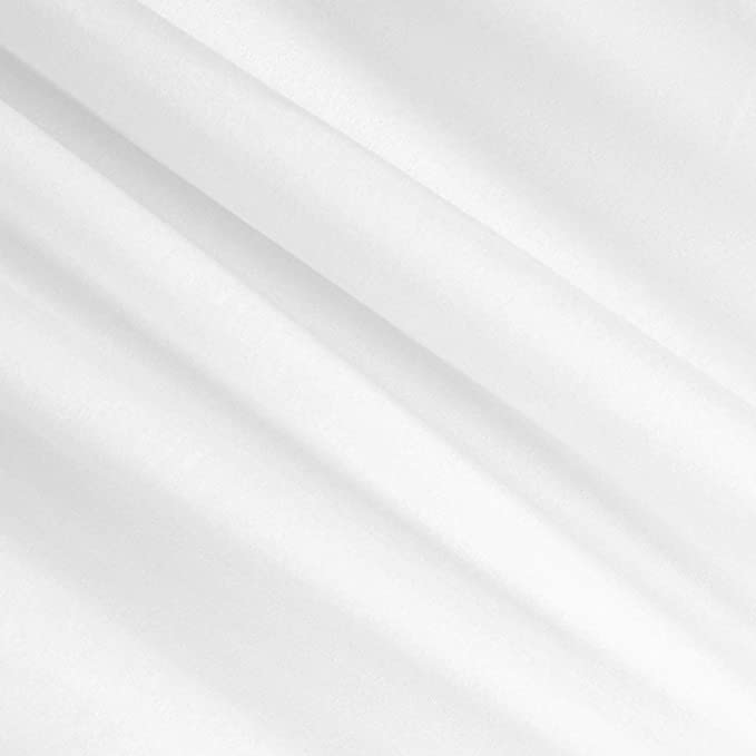 DTY Double Brushed Poly Spandex Knit Fabric by the Yard | White