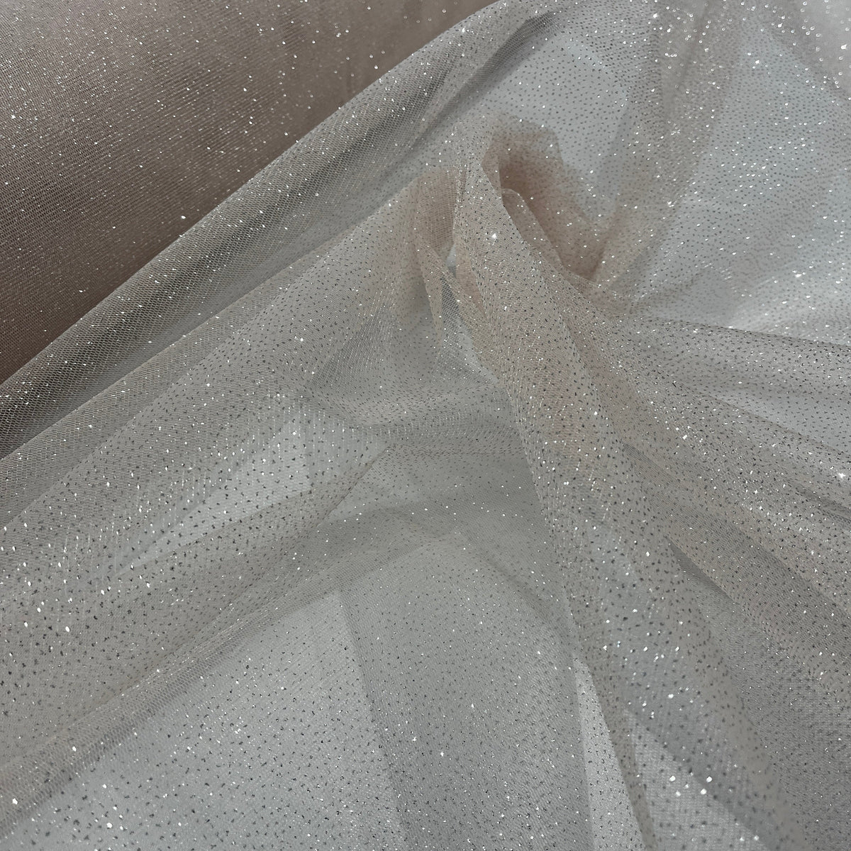 Glitter Mesh Fabric – 60" Wide Sparkle Net for Dresses & Costumes | Lace USA - Glitter Mesh