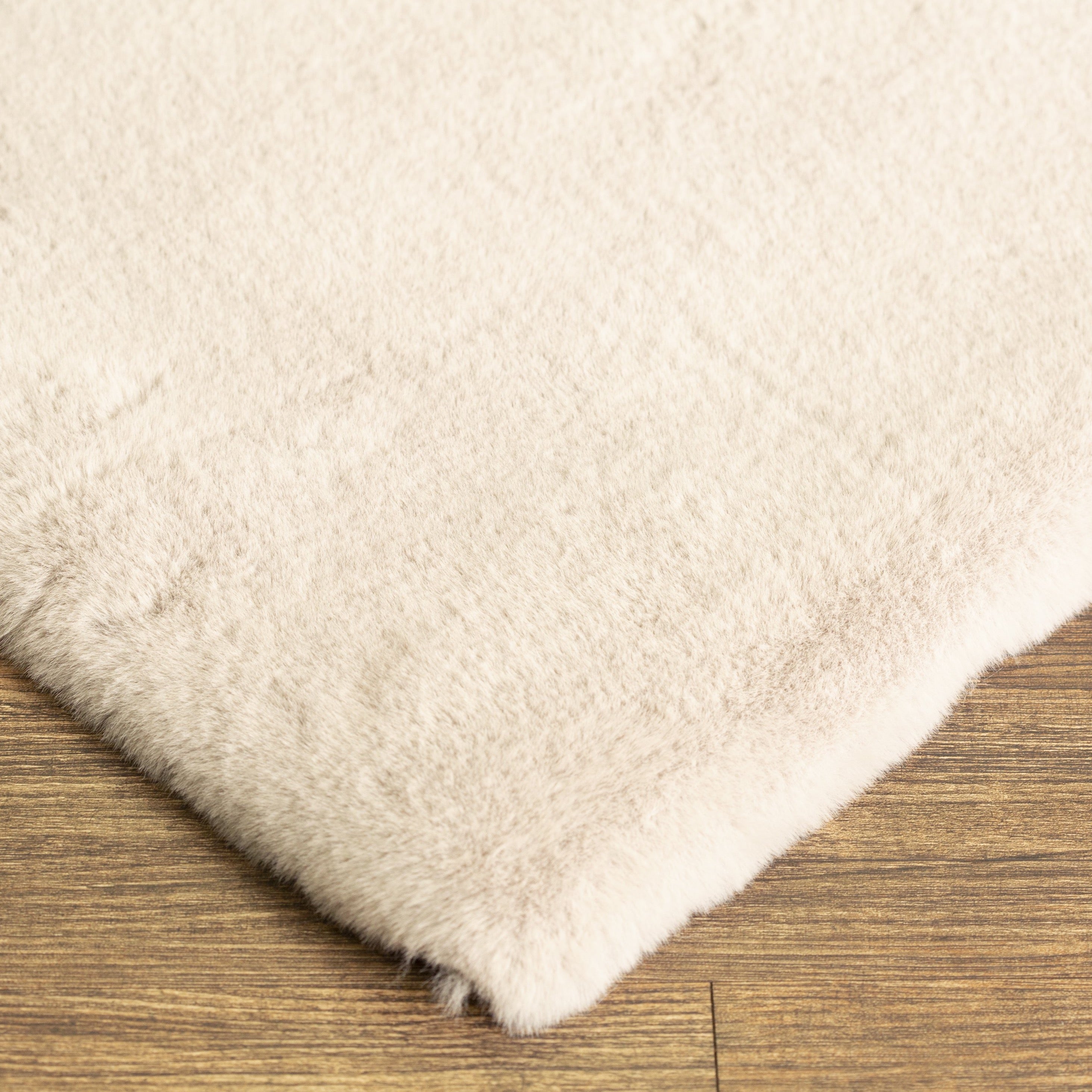 Soft Touch Faux Rabbit, Chinchilla Feel Solid Colors Area Rugs