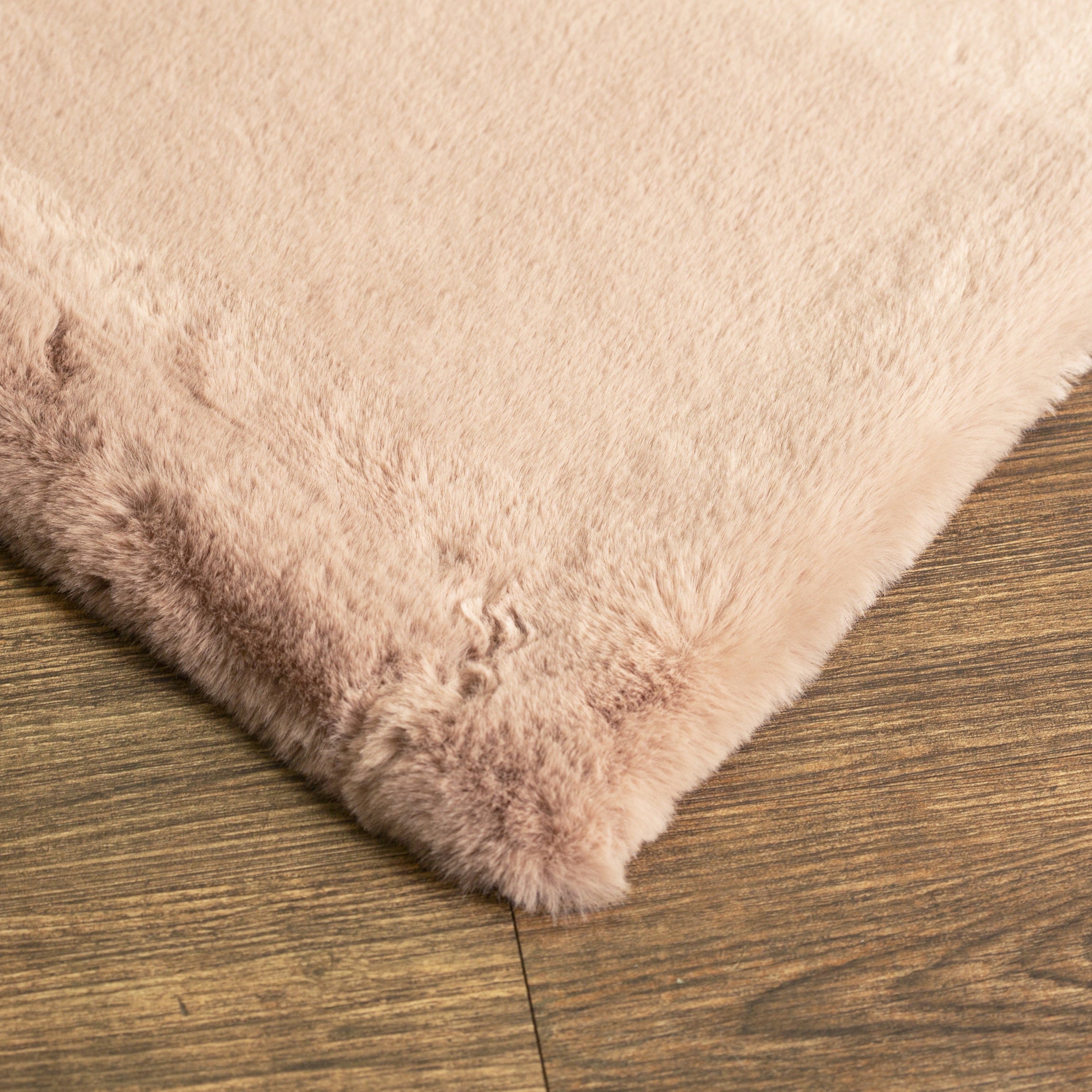 Soft Touch Faux Rabbit, Chinchilla Feel Solid Colors Area Rugs