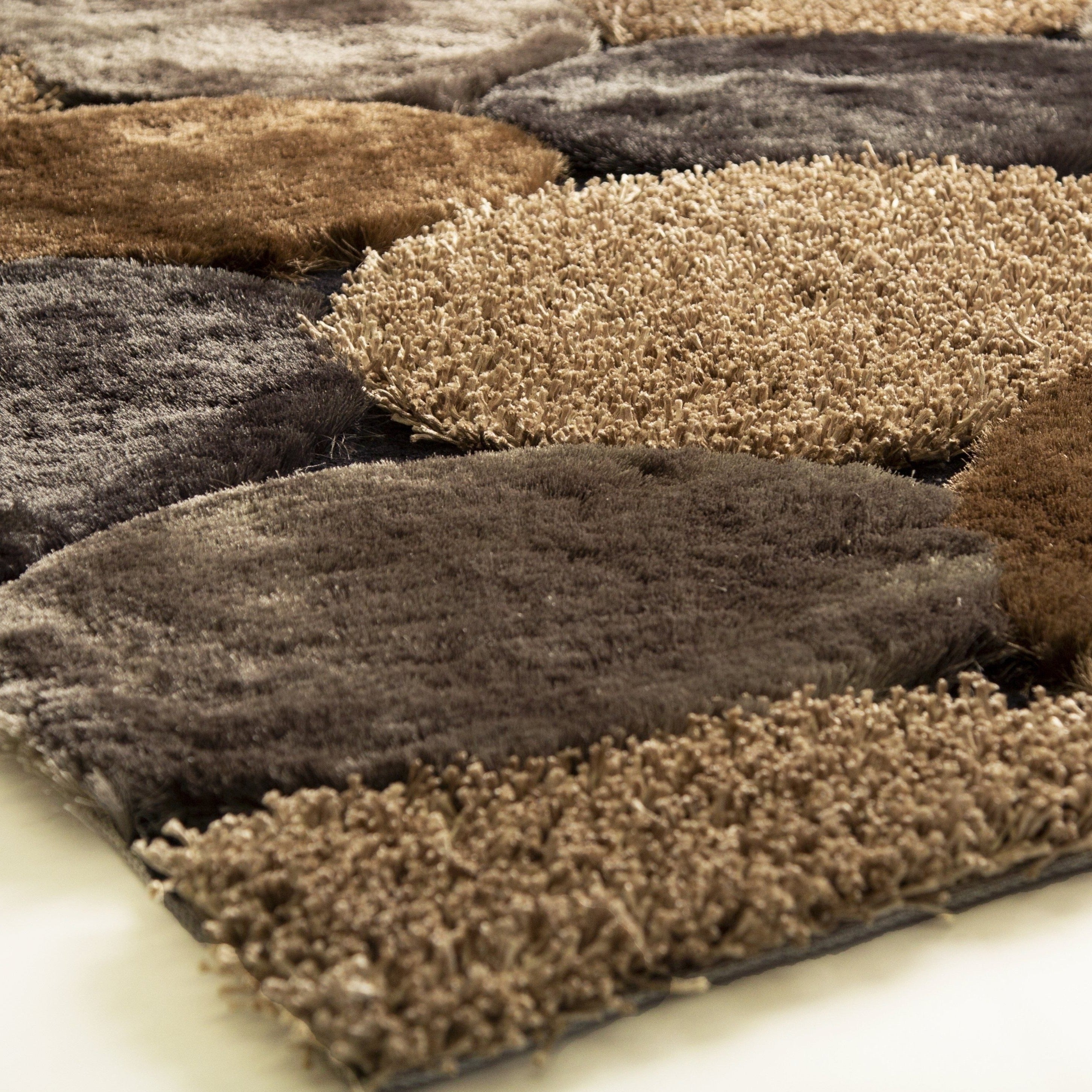 Stone Soft Plush Design Shag Area Rug/Carpet