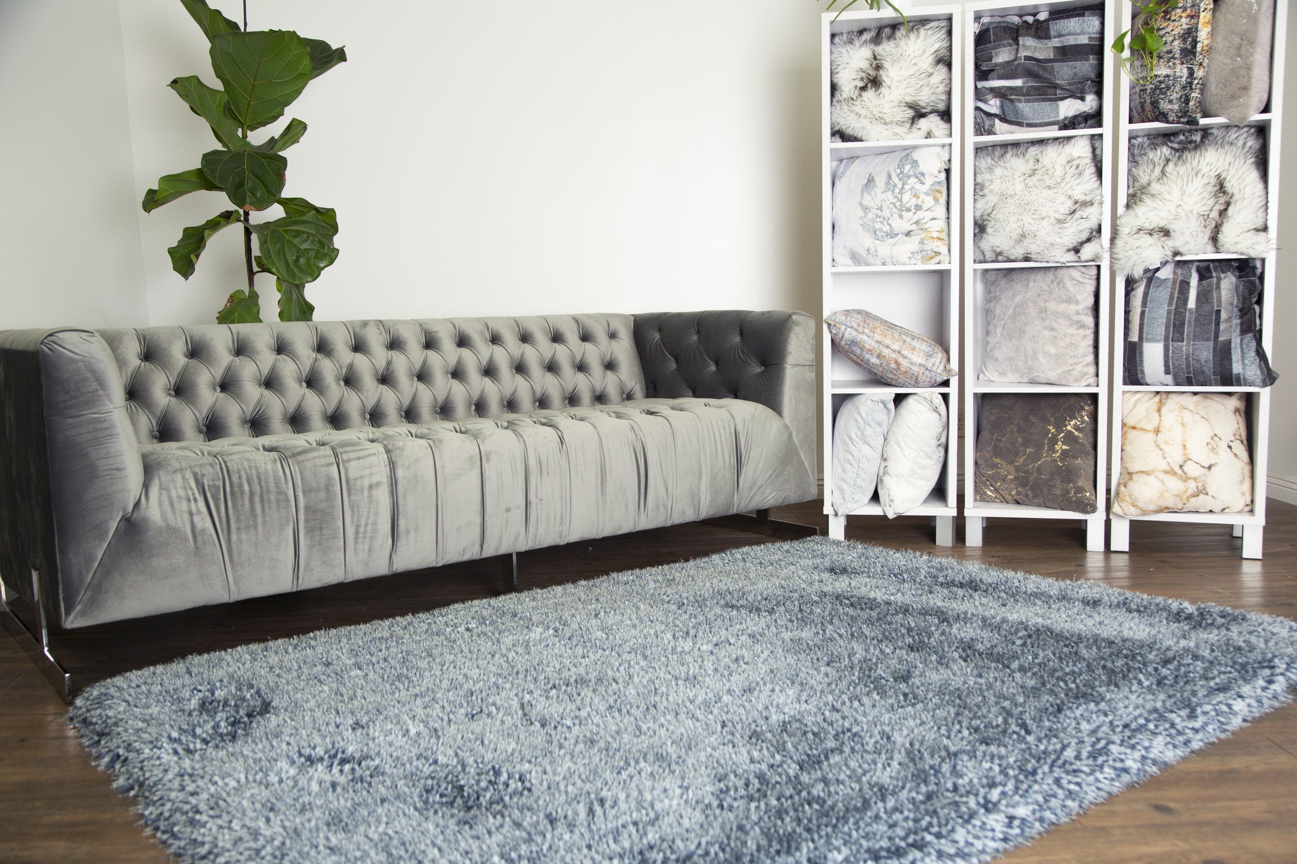 Plush Fluffy Soft Shinny Multi Textural Shag Area Rug/Carpet