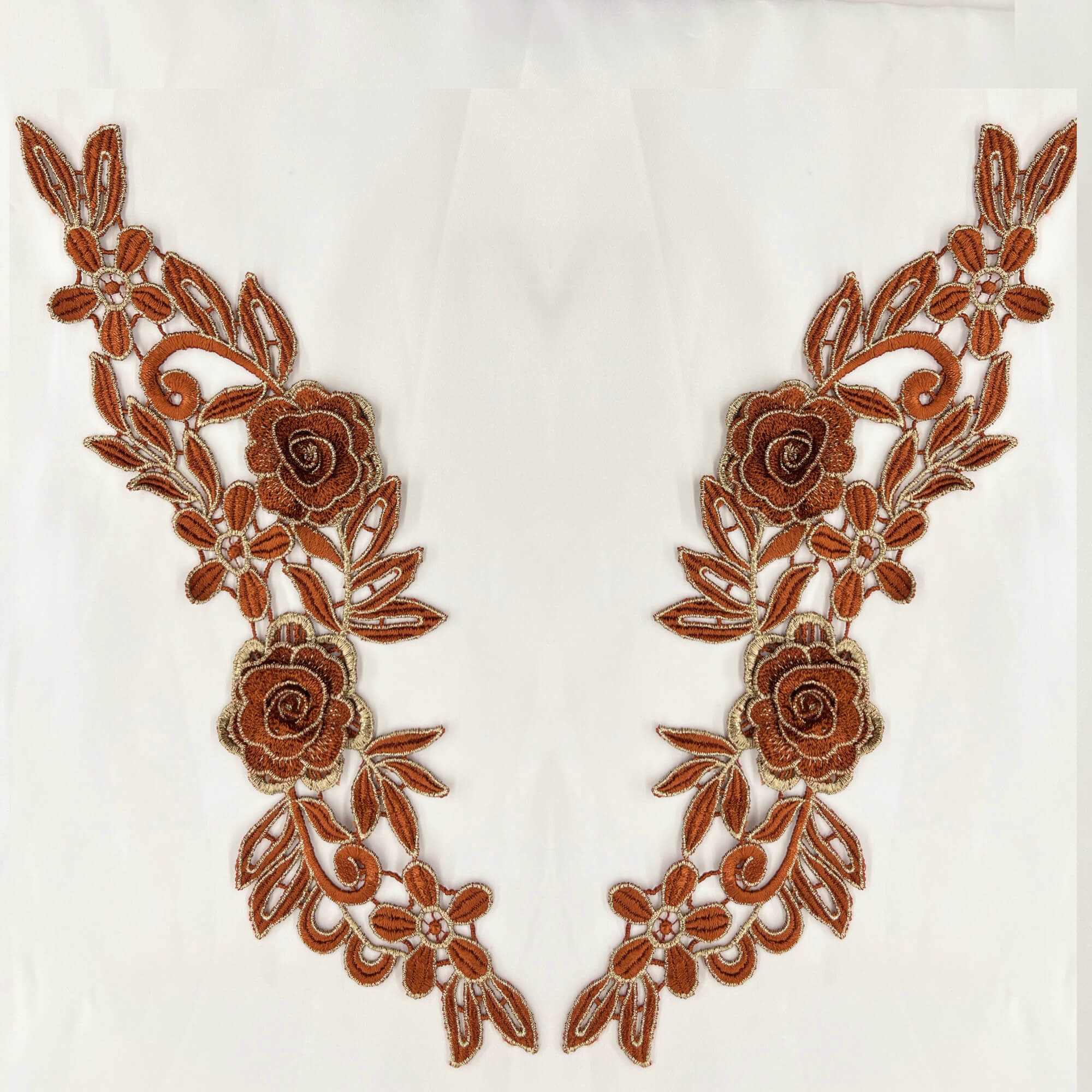 3D Floral Lace Applique Embroidered on 100% Polyester Net Mesh | Lace USA - 55305