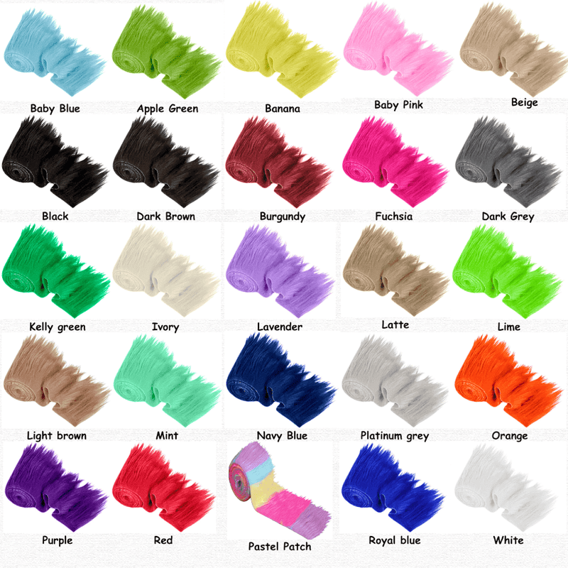 Faux Fur Fabric Trim Precut 4X60 Inch DIY Craft Costume Pack