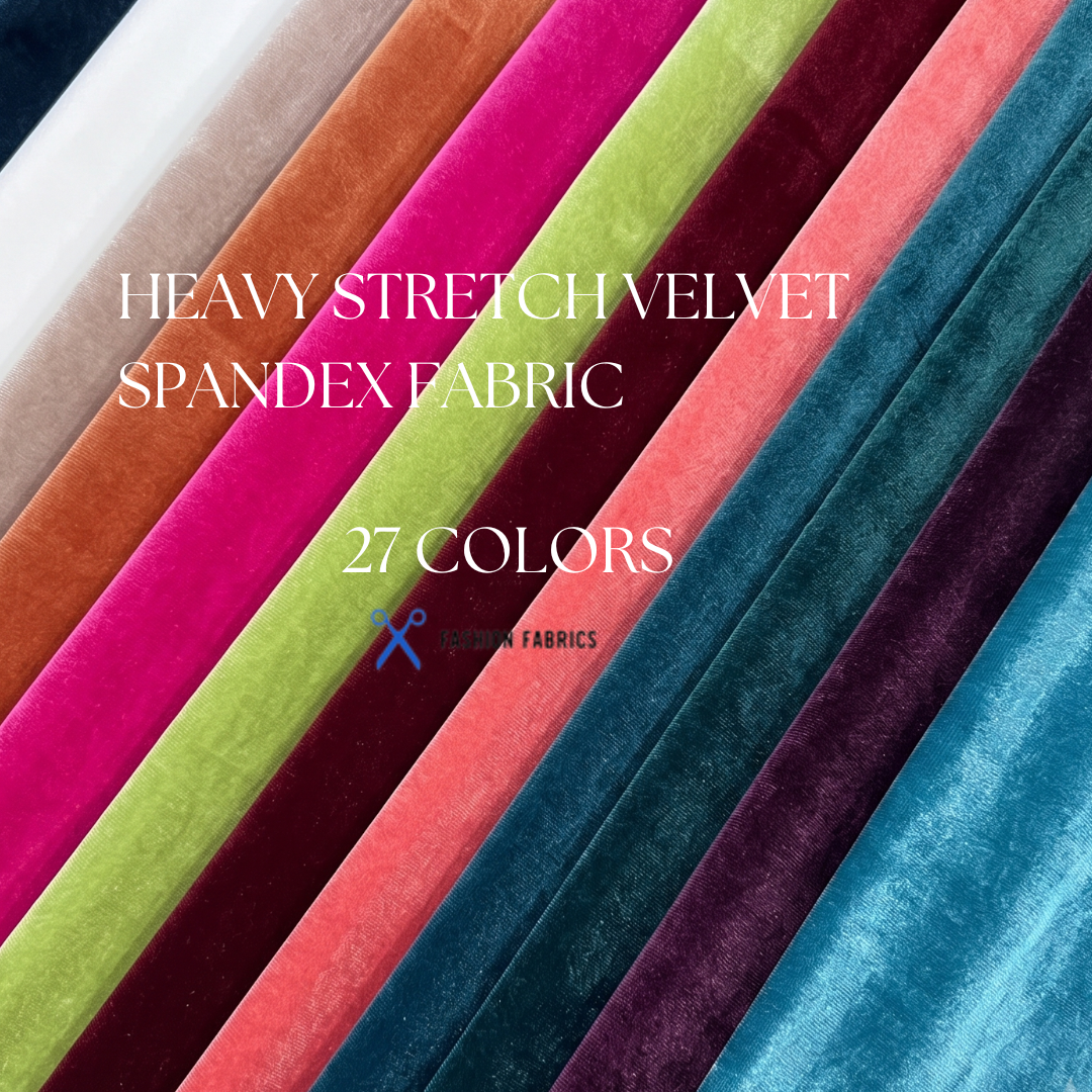 Heavy Stretch Velvet Spandex Fabric