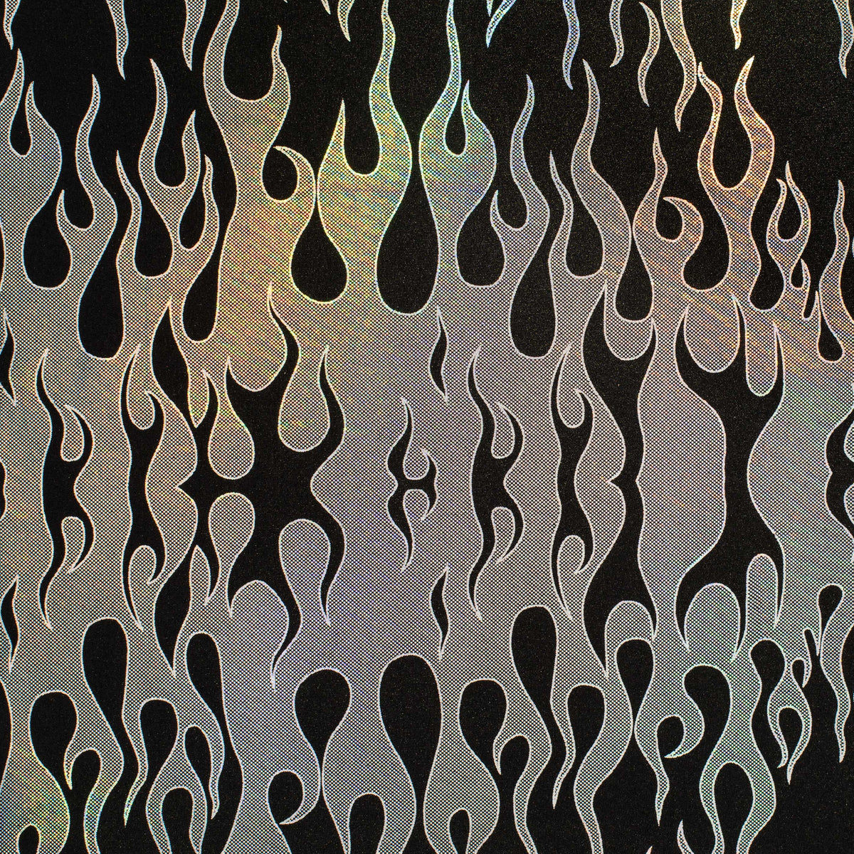Flame Luminous Foil 4-Way Nylon Spandex Stretch Fabric| Spandex Palace