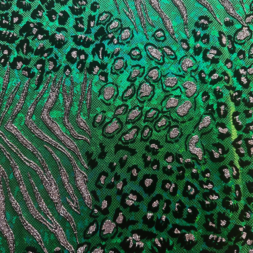Safari Metallic Hologram Elegant Nylon Stretch Fabric | Spandex Palace