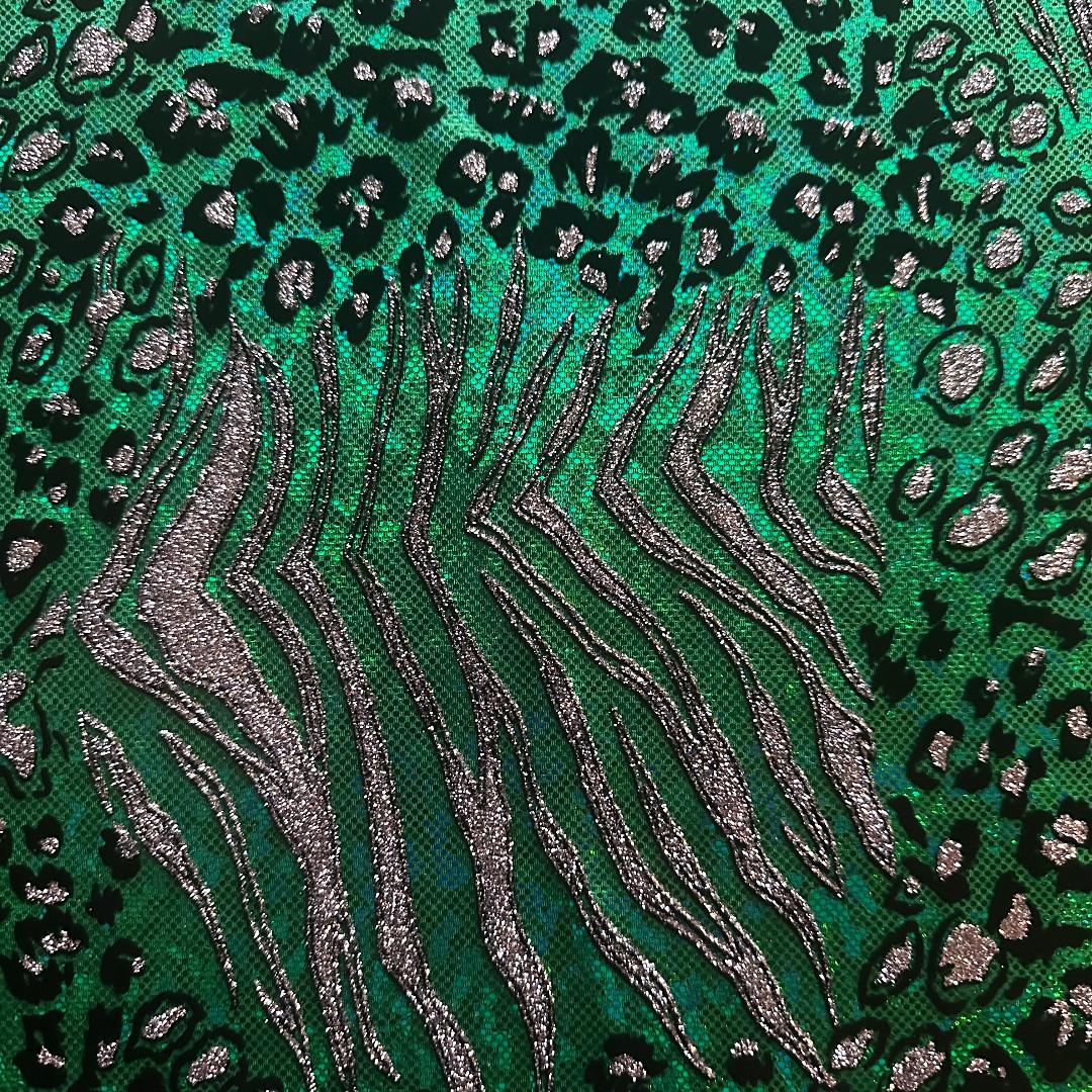 Safari Metallic Hologram Elegant Nylon Stretch Fabric | Spandex Palace