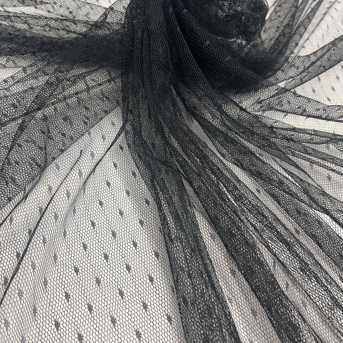 2-Way Stretch Dots Point Net Mesh Fabric | Lace USA - N160
