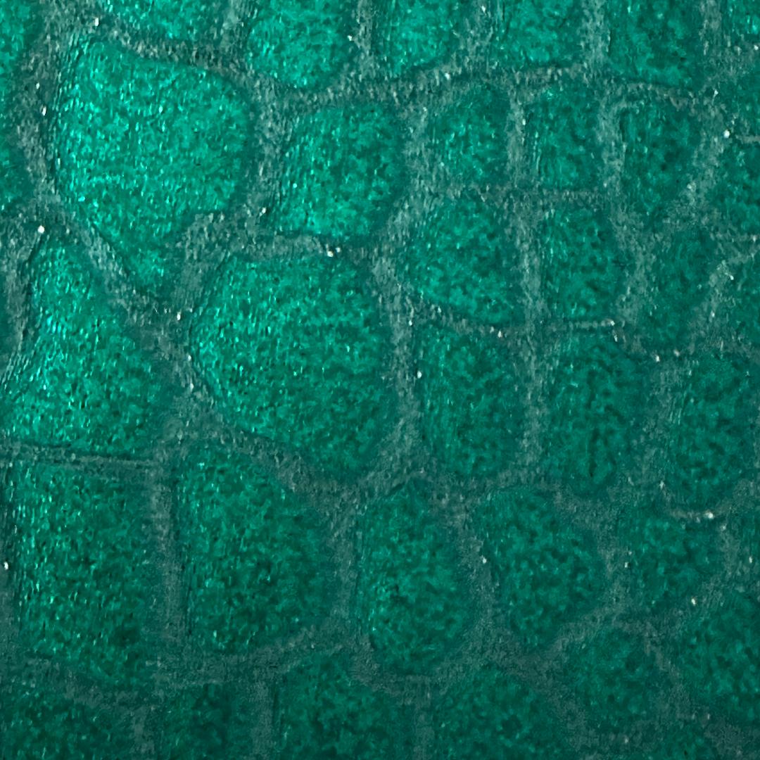 Giraffe Embossed Hologram Velvet Poly Stretch Fabric | Spandex palace