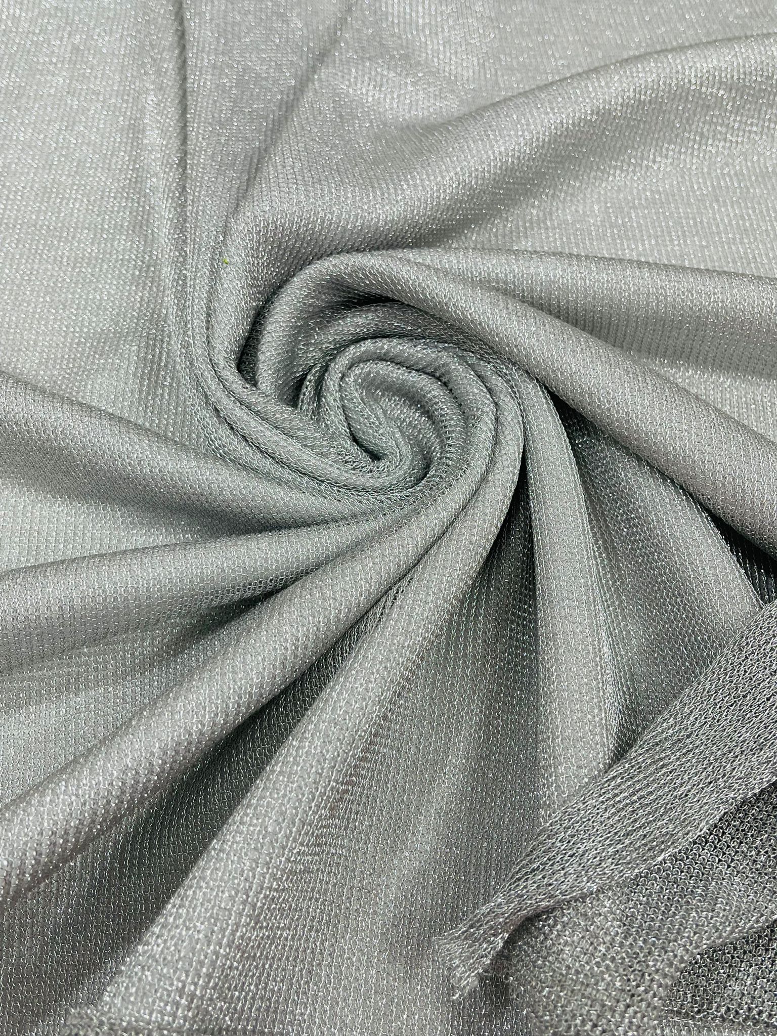 58/60" Wide Stretch Metallic Chainmail Faux Chain sheer Fabric/Cosplays Costumes.